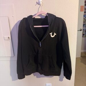 True Religion Buddha Guitar World Tour Zip Hoodie Black Size Large